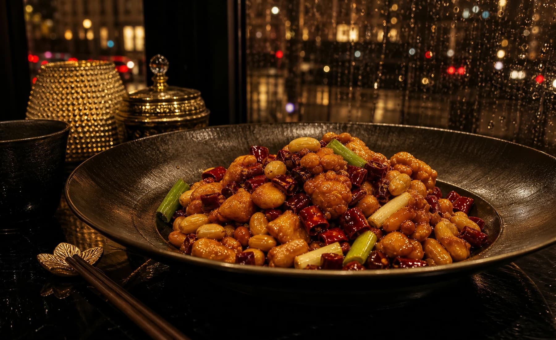 London sanctuary visual for Kung Pao Chicken