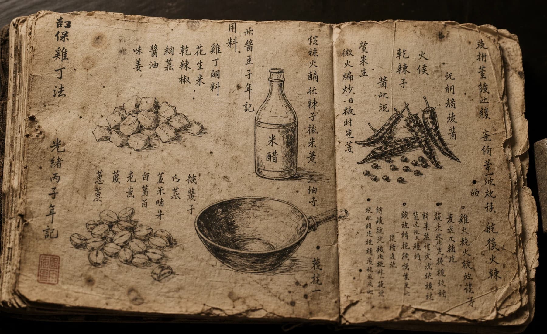 Museum-style ratio schematic for Kung Pao sauce balance