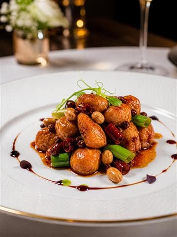 Curated Kung Pao Chicken sample showing takeout-style sauce and visible pepper and peanut signals